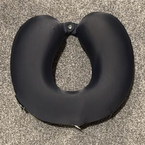 Matte Black Travel Pillow with Memory Foam Comfort